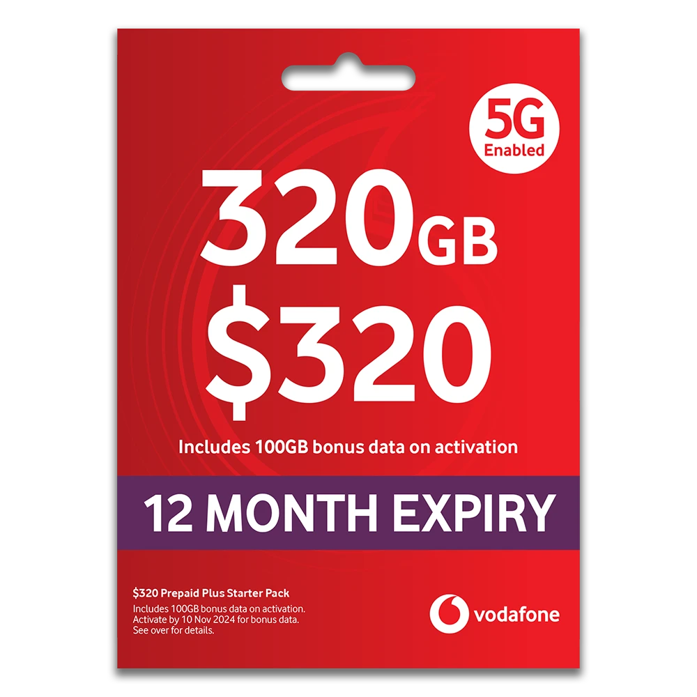 Vodafone $320 Prepaid SIM Card