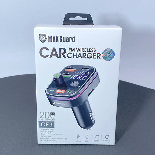 Maxguard PD 20W wireless FM car charger CF3