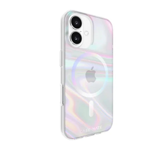 Case-Mate Soap Bubble MagSafe Case For iPhone 16 - Iridescent