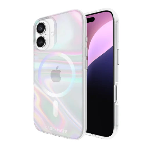 Case-Mate Soap Bubble MagSafe Case For iPhone 16 - Iridescent