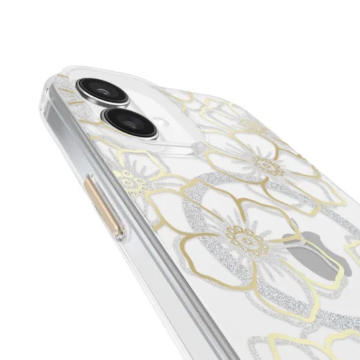 Case-Mate Floral Gems MagSafe Case For iPhone 16 Plus - Gold