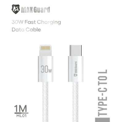 Maxguard 1m PD 30W Type-C to lightning Cable ML01