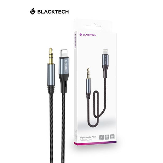 BLACKTECH BL-DUP03L Lightning to AUX Braided Super Tough Cable 100cm