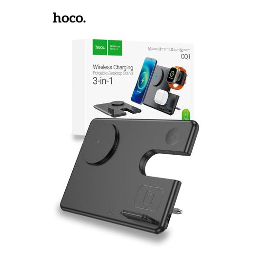 Hoco CQ1 15W  Folding 3 in 1 Magnetic Fast Wireless Charger