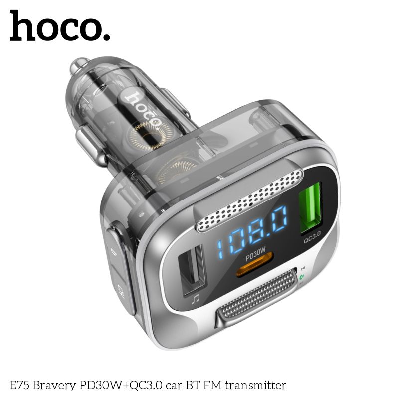 Hoco E75 PD30W QC3.0 Car Bluetooth MP3 FM Transmitter Charger