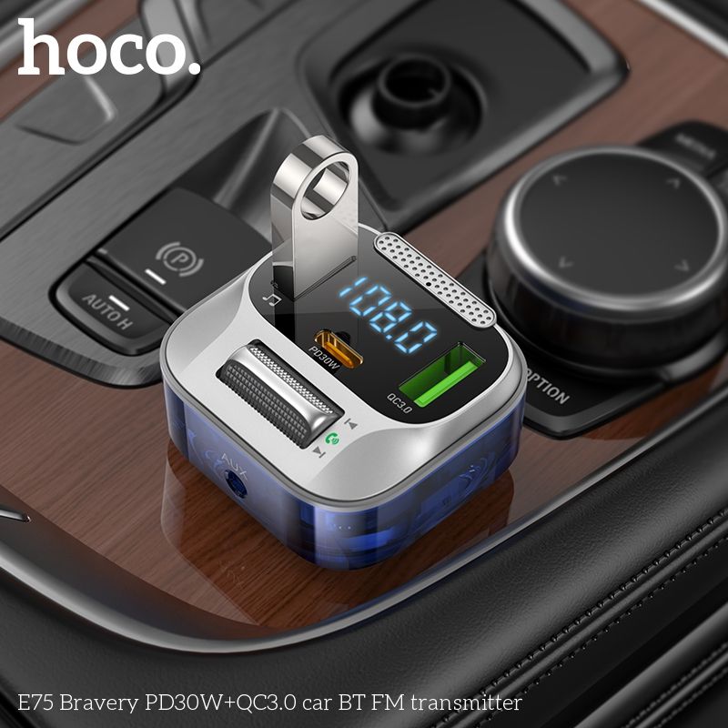 Hoco E75 PD30W QC3.0 Car Bluetooth MP3 FM Transmitter Charger