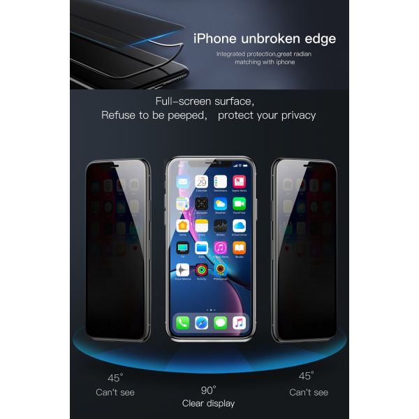 9D Privacy Tempered glass - Iphone ( anti glare)