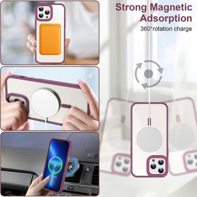 Magnetic Transparent Magsafe Case for iPhone 15