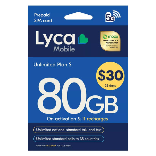 Lyca $30 Unlimited Plan