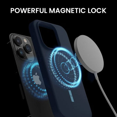 Liquid Silicone Case Cover with Magnetic Ring for iPhone 16 Pro Max Magsafe